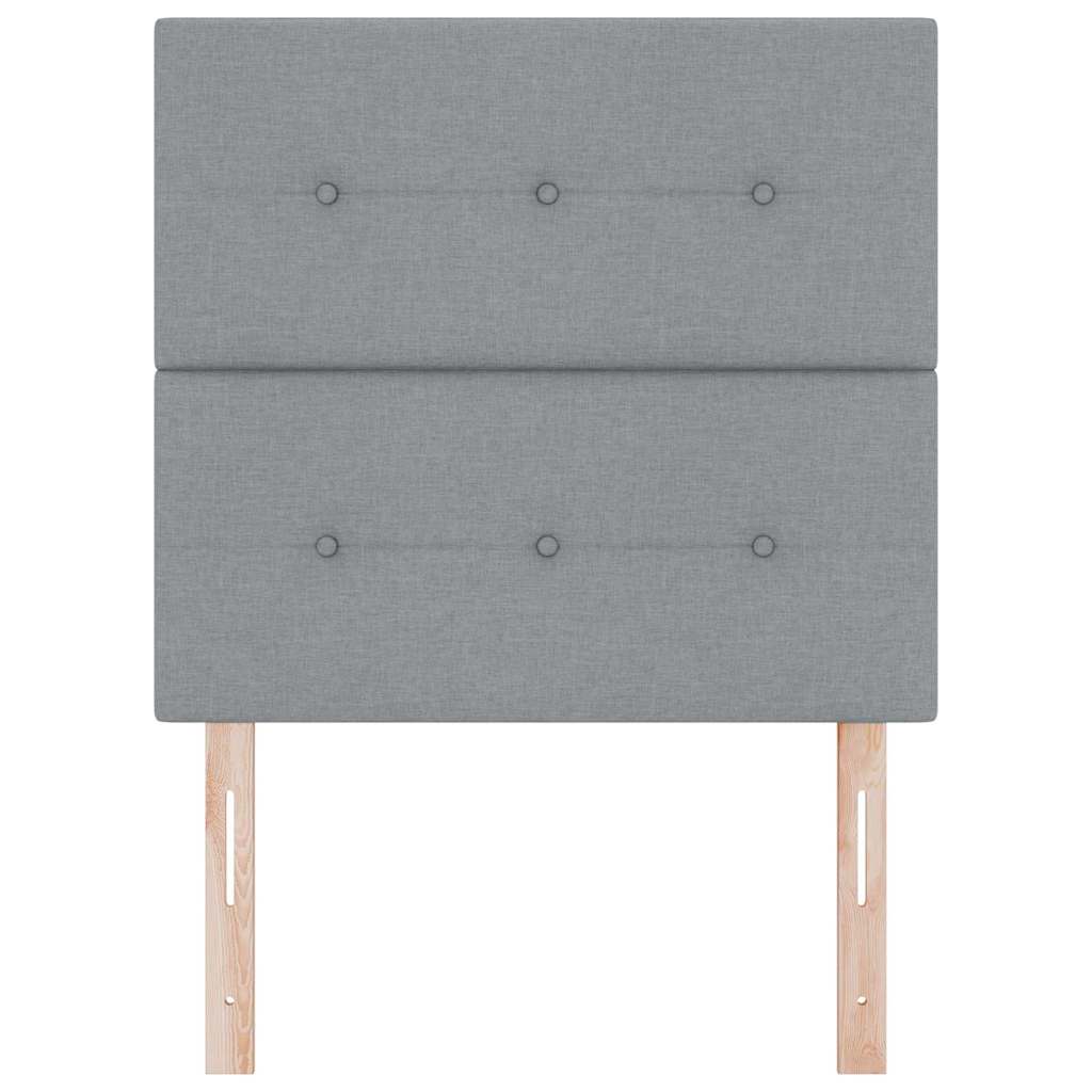 vidaXL Hoogte verstelbaar hoofdbord Lichtgrijs 80 cm Stof