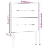 vidaXL Hoogte verstelbaar hoofdbord Lichtgrijs 80 cm Stof
