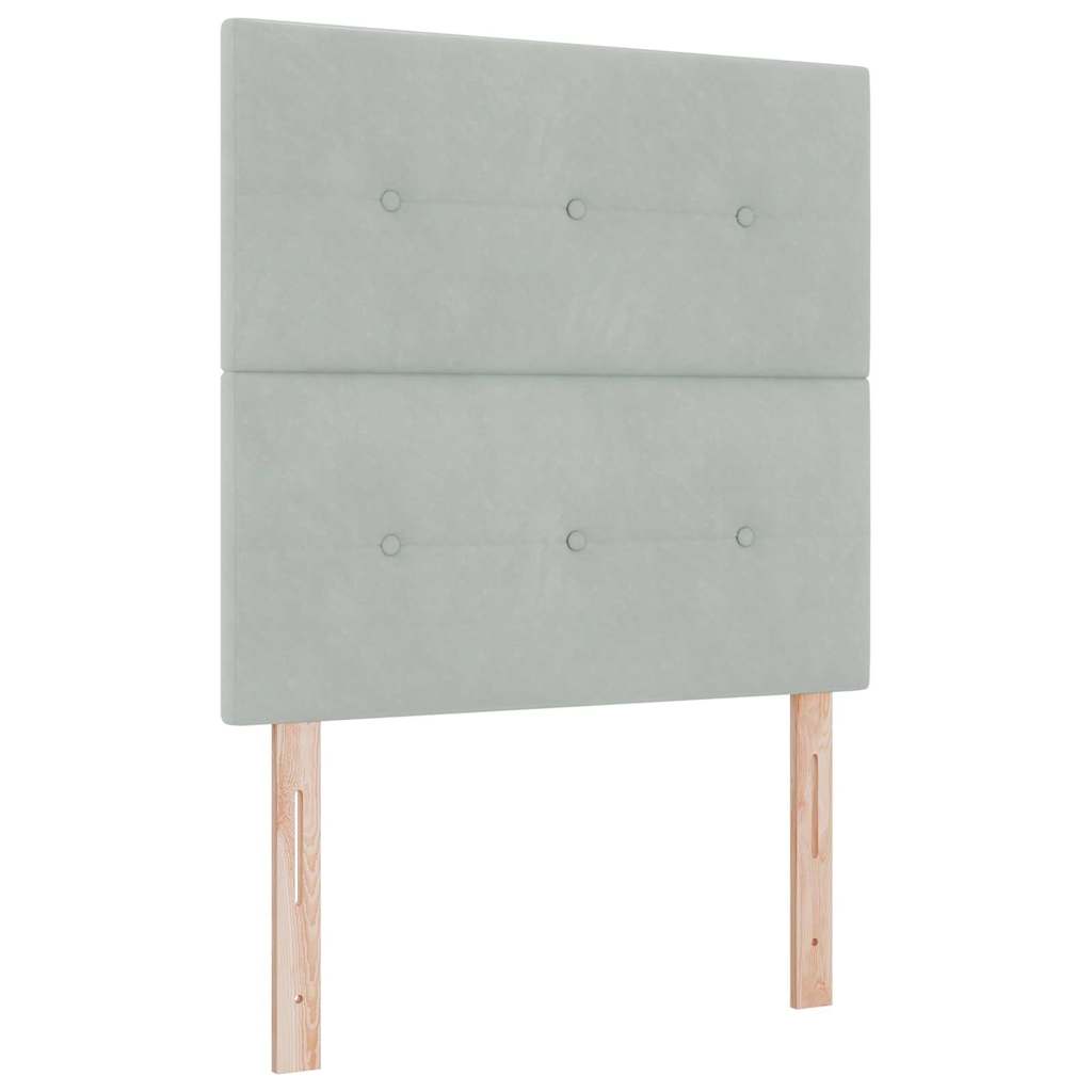 vidaXL Hoofdbord Lichtgrijs 80 cm Fluweel