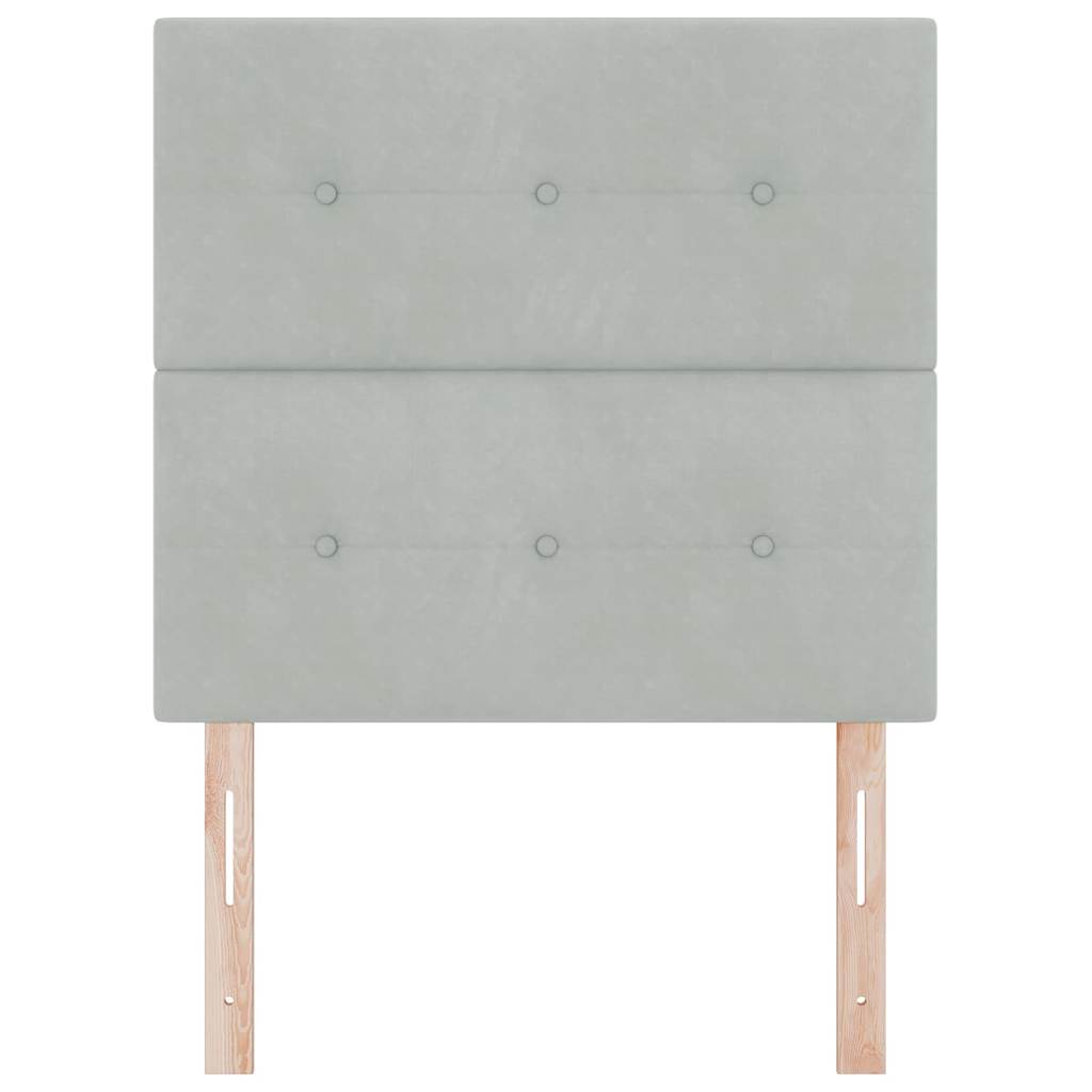 vidaXL Hoofdbord Lichtgrijs 80 cm Fluweel