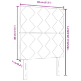 vidaXL Hoofdbord Donkergroen 80 cm Fluweel