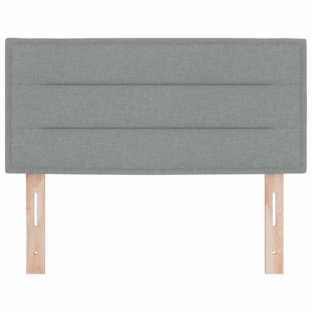 vidaXL LED Hoofdbord met LED -striplichten Lichtgrijs 80 cm Polyester