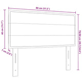 vidaXL LED Hoofdbord met LED -striplichten Lichtgrijs 80 cm Polyester