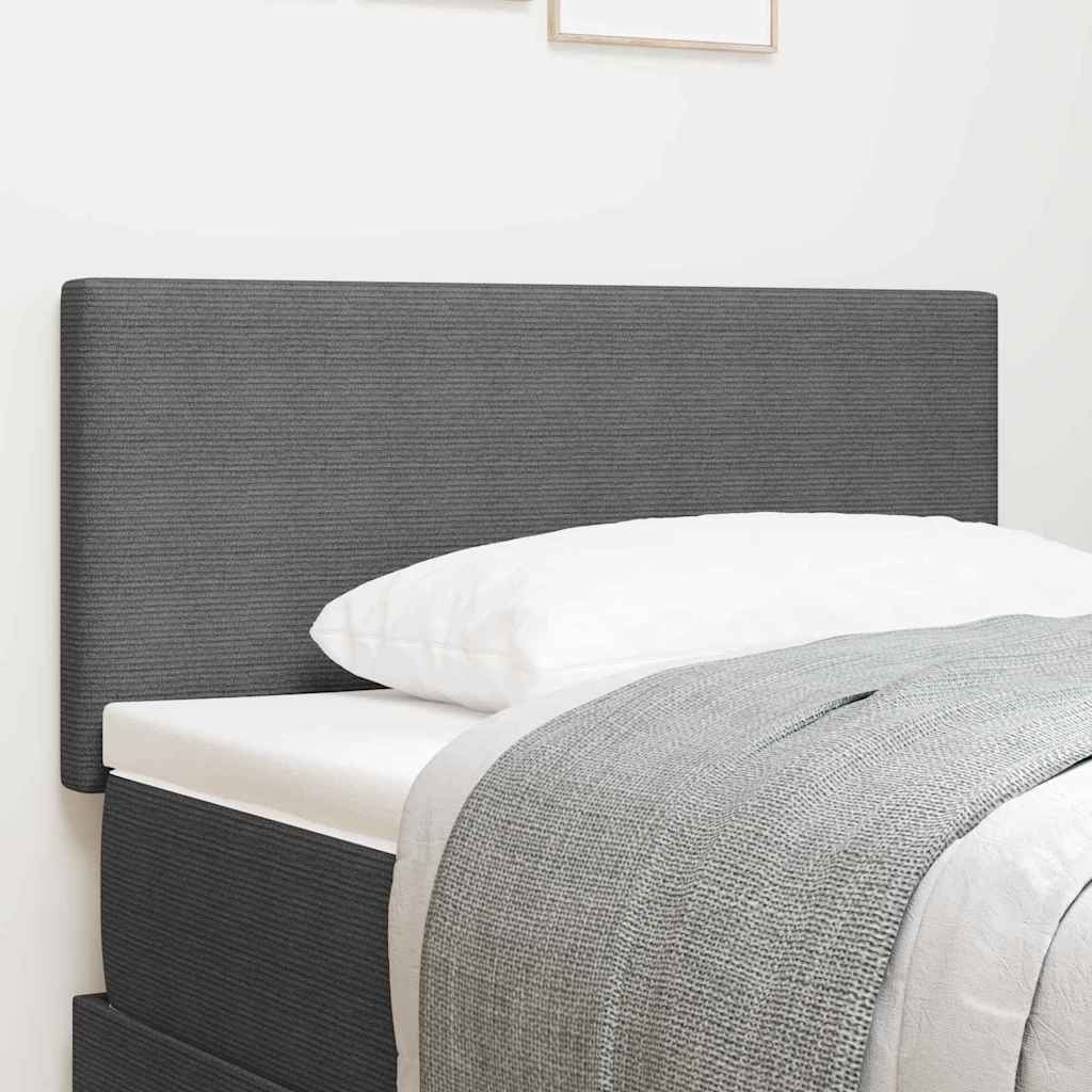 vidaXL LED Headboard with LED Strip Lights Light Grey 80 cm Polyester