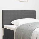 vidaXL LED Headboard with LED Strip Lights Light Grey 80 cm Polyester