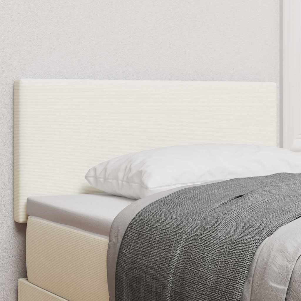 vidaXL LED Headboard with LED Strip Lights Light Grey 80 cm Polyester