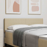 vidaXL LED Headboard with LED Strip Lights Light Grey 80 cm Polyester