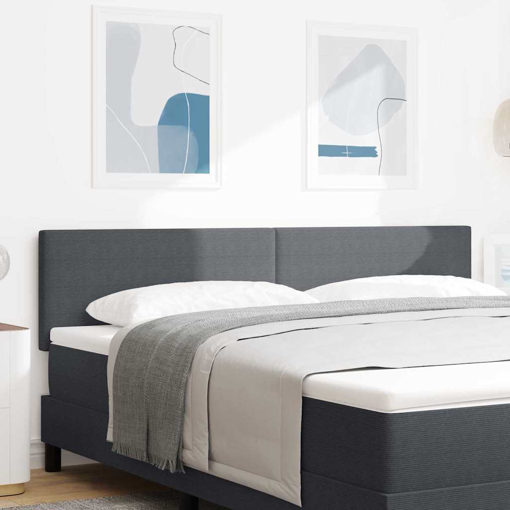 vidaXL LED Headboard with LED Strip Lights Light Grey 80 cm Polyester