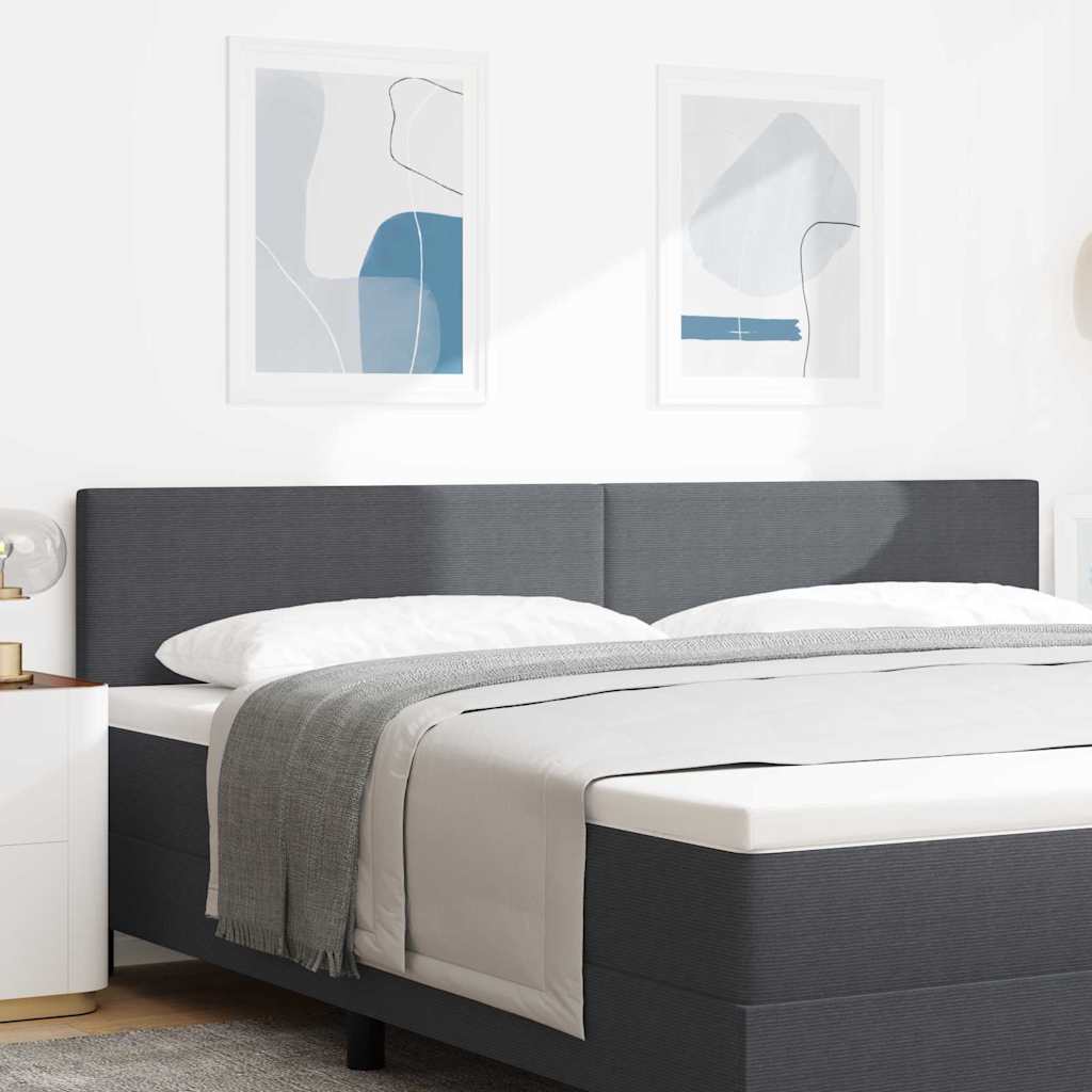 vidaXL LED Headboard with LED Strip Lights Light Grey 80 cm Polyester