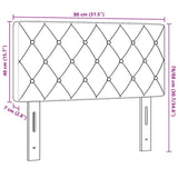 vidaXL LED Headboard with LED Strip Lights Light Grey 80 cm Polyester
