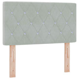 vidaXL LED Headboard with LED Strip Lights Light Grey 80 cm Polyester