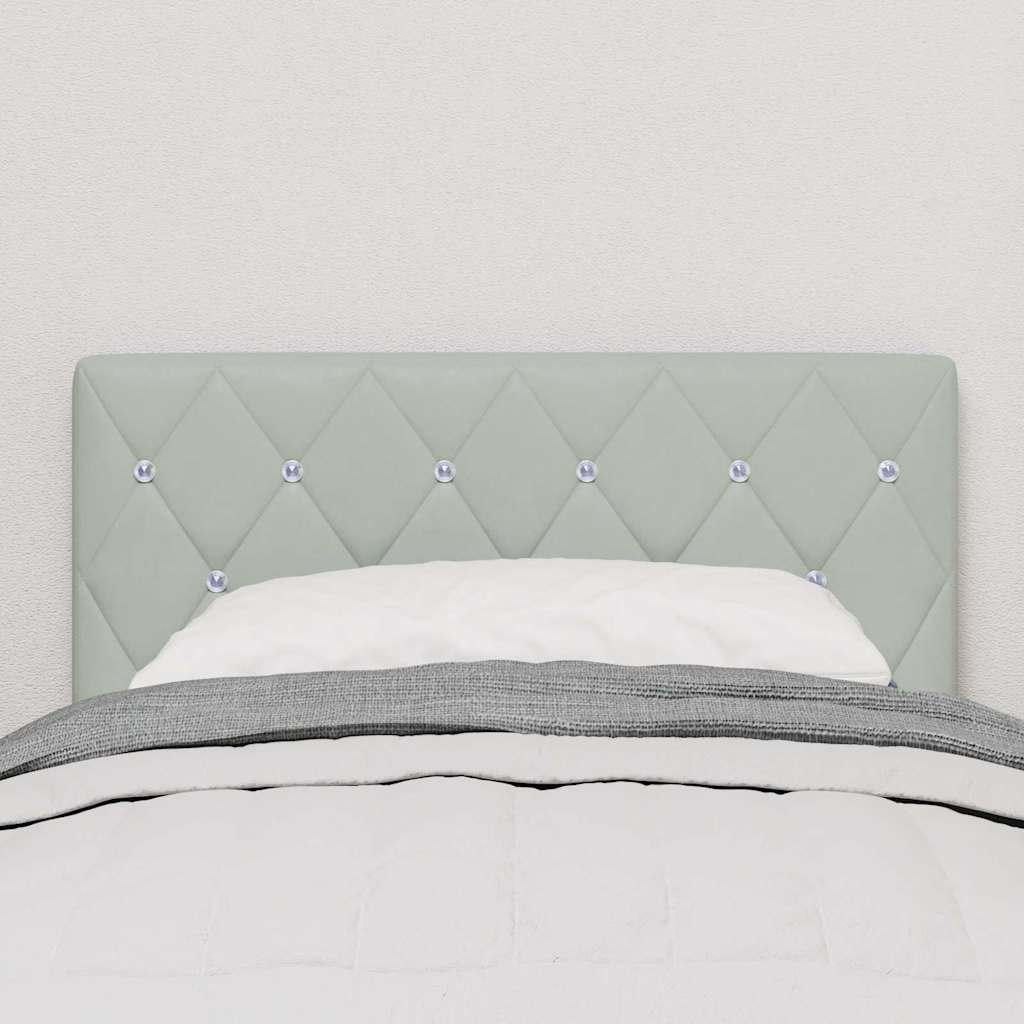 vidaXL LED Headboard with LED Strip Lights Light Grey 80 cm Polyester