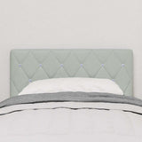 vidaXL LED Headboard with LED Strip Lights Light Grey 80 cm Polyester