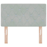 vidaXL LED Headboard with LED Strip Lights Light Grey 80 cm Polyester