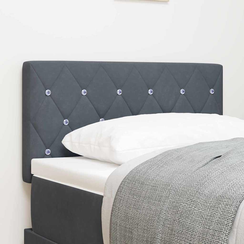 vidaXL LED Headboard with LED Strip Lights Light Grey 80 cm Polyester
