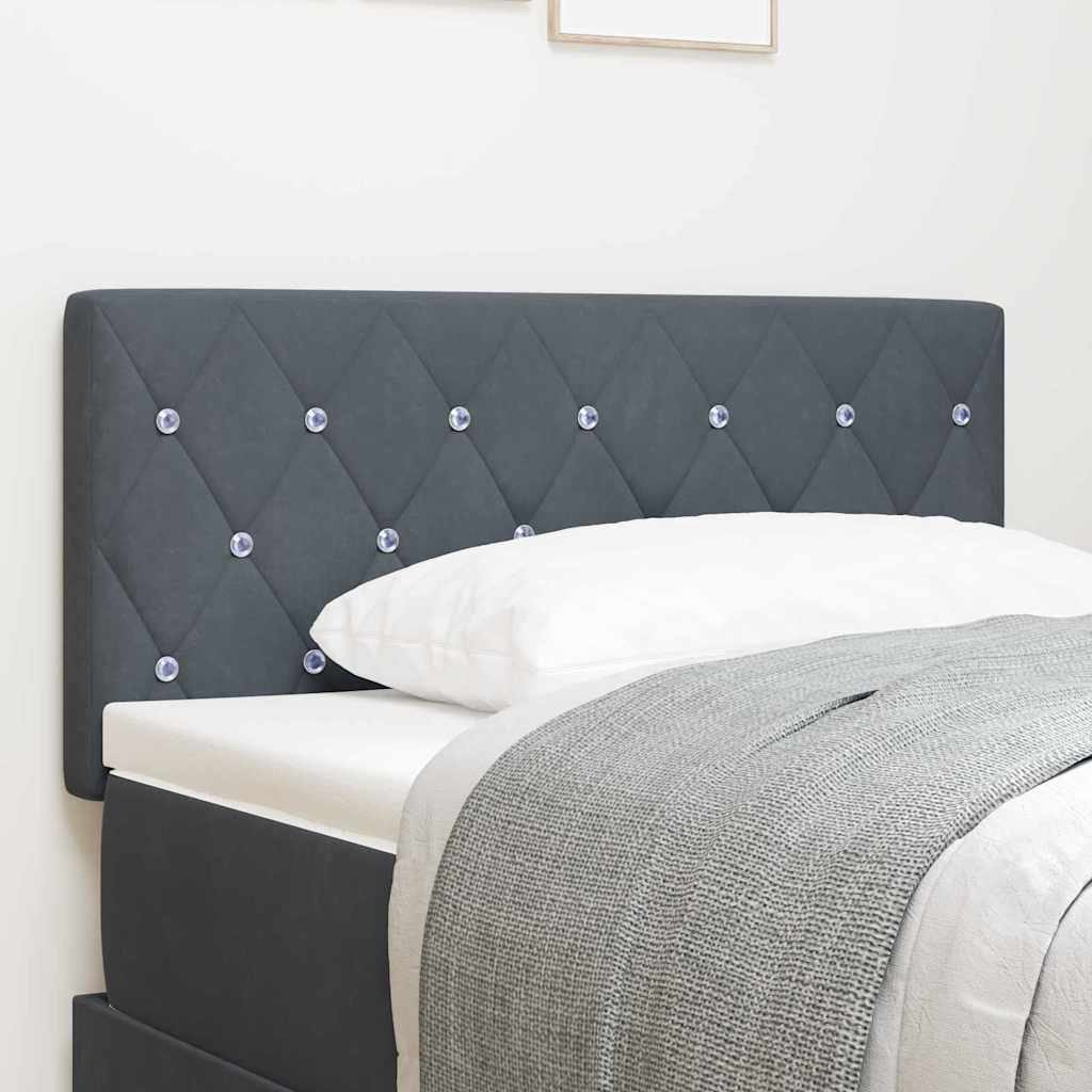 vidaXL LED Headboard with LED Strip Lights Light Grey 80 cm Polyester