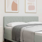 vidaXL LED Headboard with LED Strip Lights Light Grey 80 cm Polyester