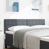 vidaXL LED Headboard with LED Strip Lights Light Grey 80 cm Polyester