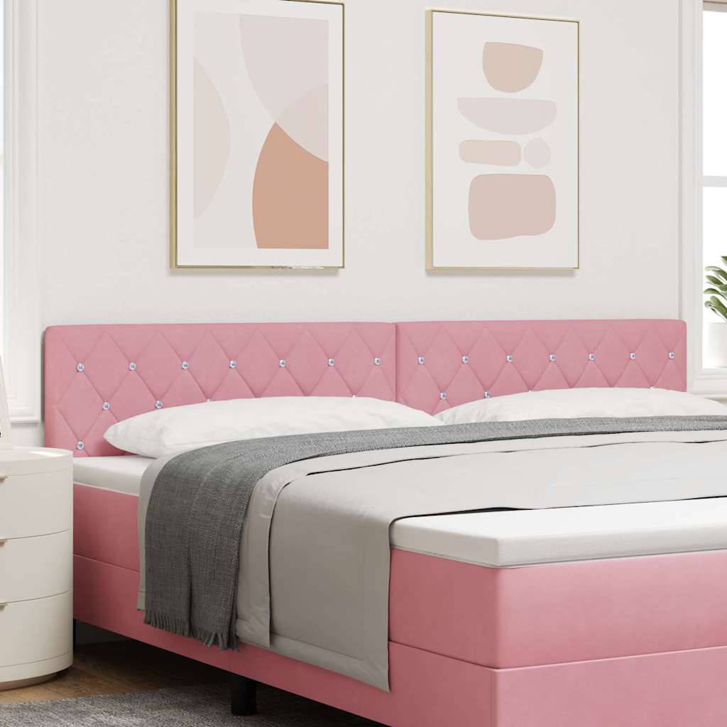 vidaXL LED Headboard with LED Strip Lights Light Grey 80 cm Polyester
