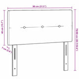 vidaXL LED Hoofdbord met LED -striplichten Donkergrijs 80 cm Polyester