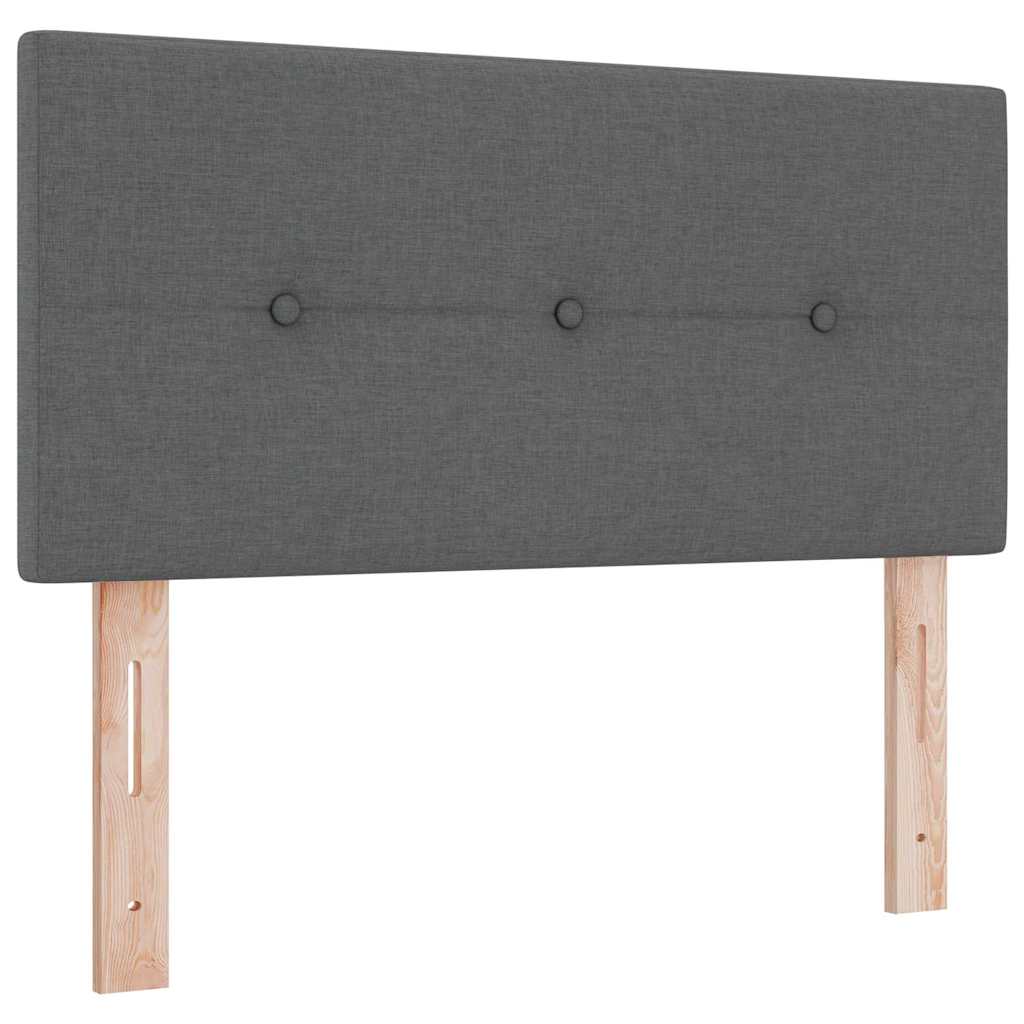 vidaXL LED Hoofdbord met LED -striplichten Donkergrijs 80 cm Polyester
