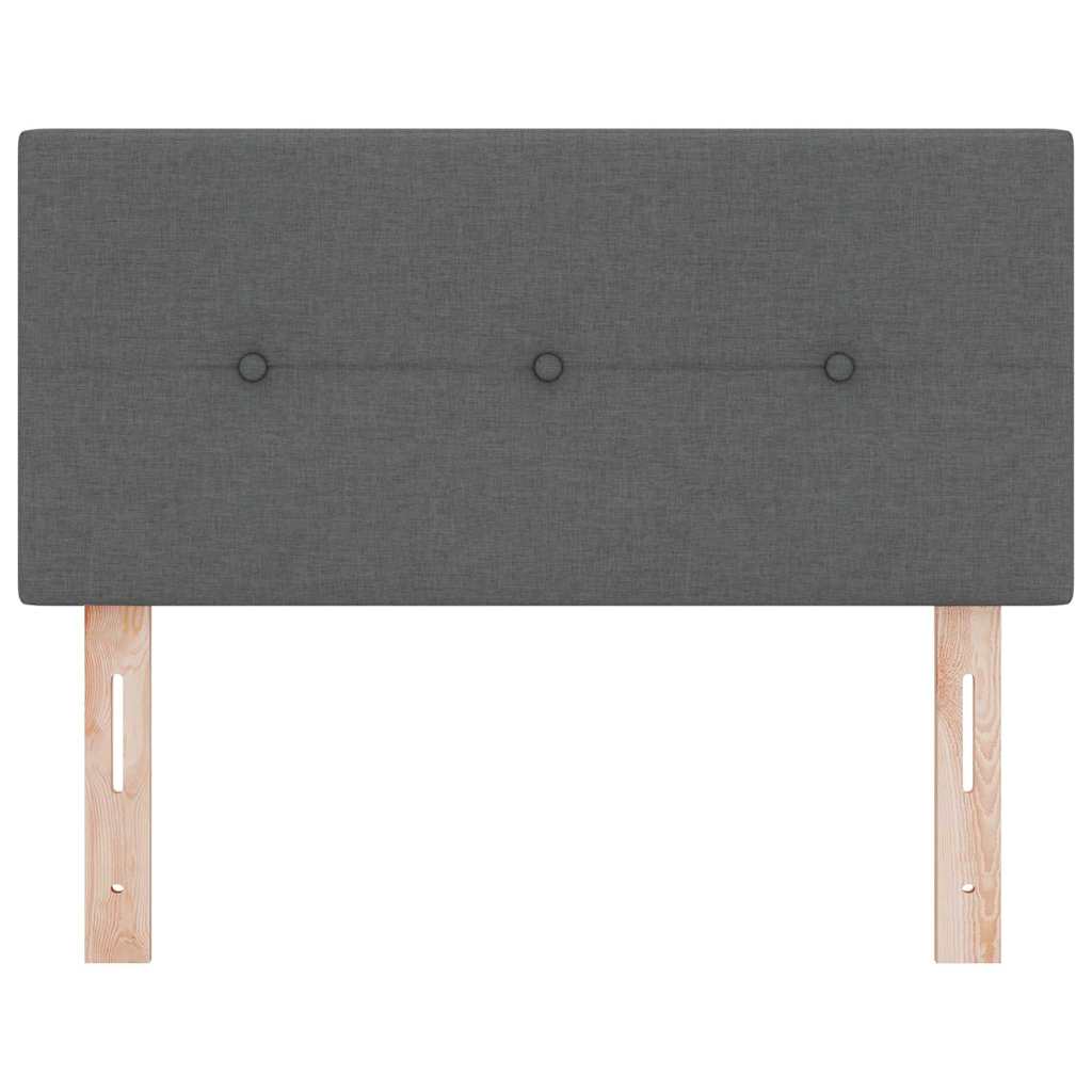 vidaXL LED Hoofdbord met LED -striplichten Donkergrijs 80 cm Polyester
