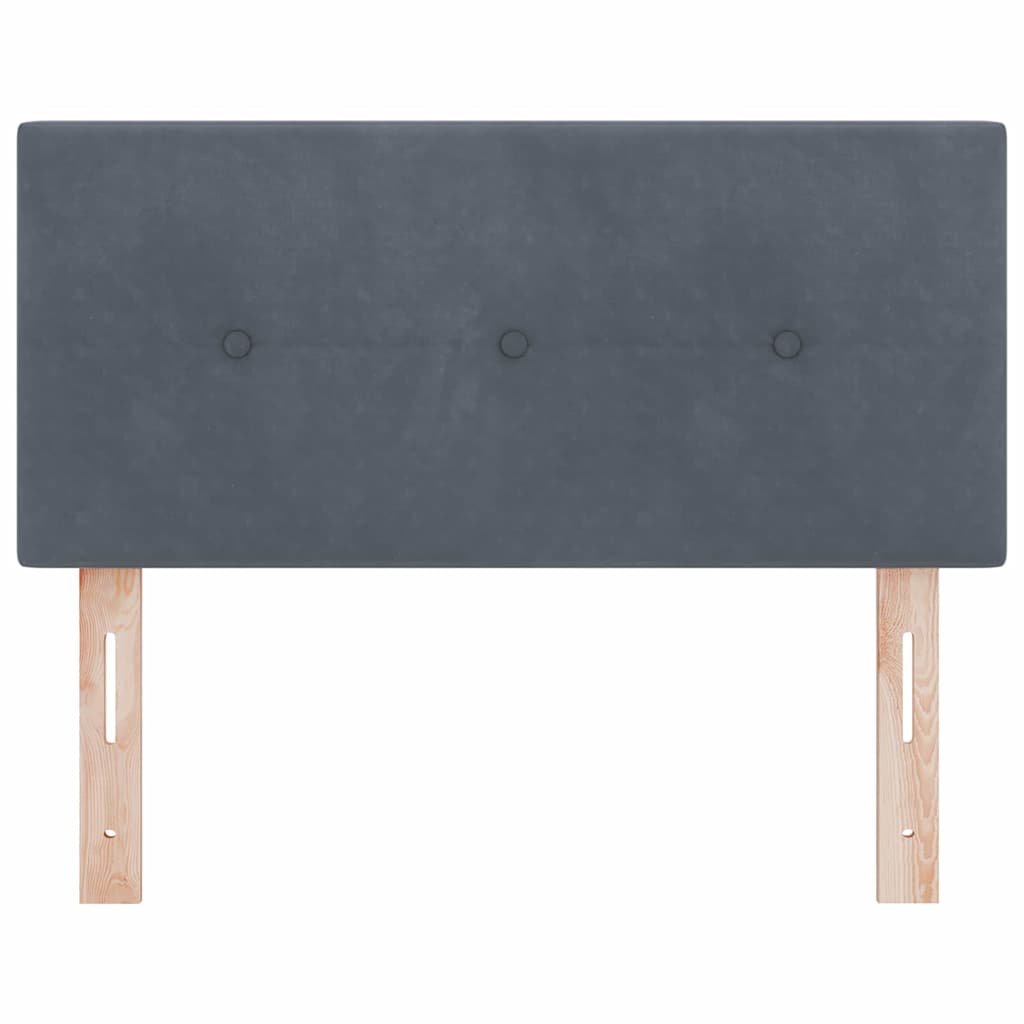 vidaXL LED Hoofdbord met LED -striplichten Lichtgrijs 80 cm Polyester