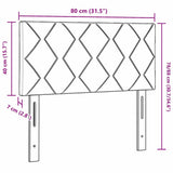 vidaXL Hoofdbord Lichtgrijs 80 cm Stof