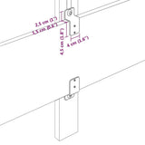 vidaXL Hoofdbord Lichtgrijs 80 cm Stof