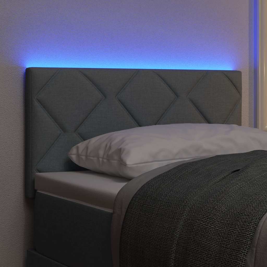 vidaXL Hoofdbord Lichtgrijs 80 cm Stof