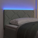 vidaXL LED Hoofdbord Lichtgrijs 80 cm Kunstleer