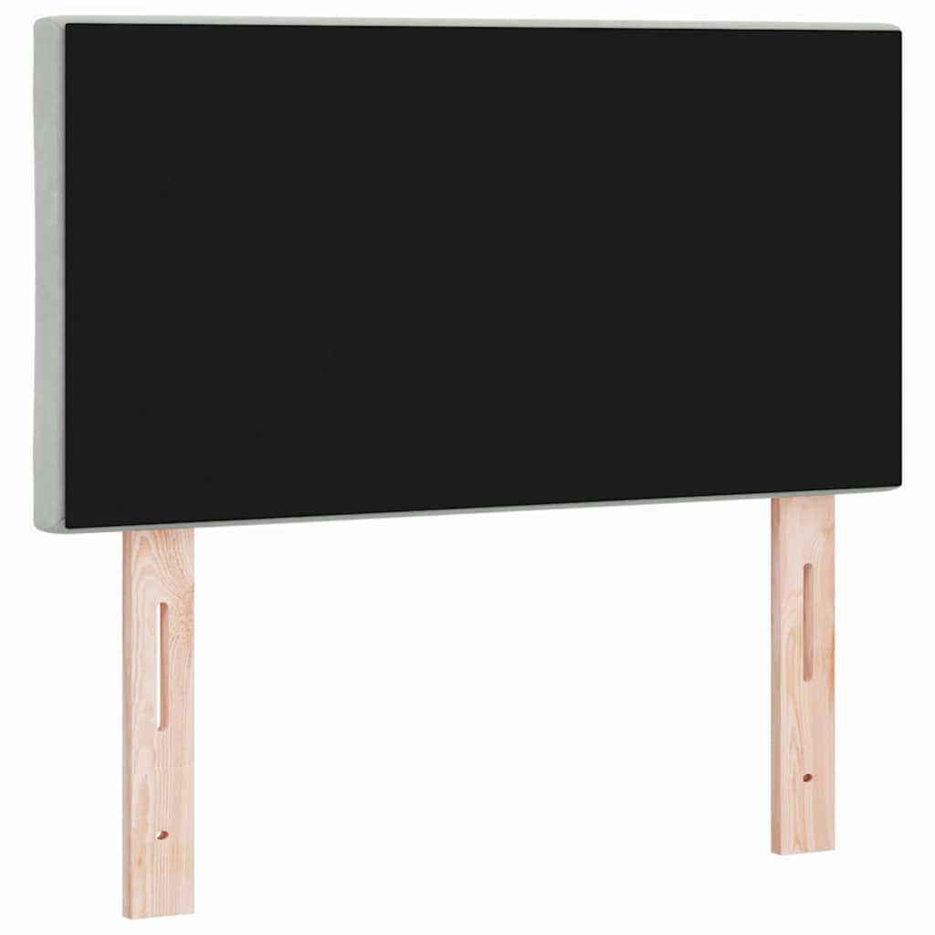vidaXL LED Hoofdbord Lichtgrijs 80 cm Kunstleer