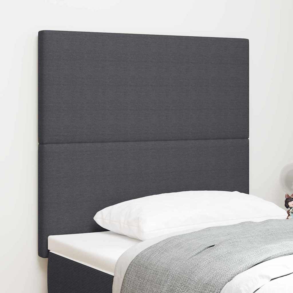 vidaXL LED Headboard with LED Strip Lights Light Grey 80 cm Polyester