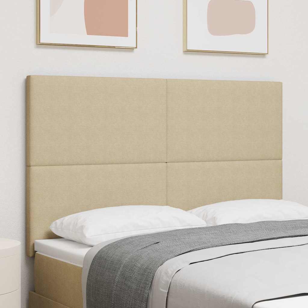 vidaXL LED Headboard with LED Strip Lights Light Grey 80 cm Polyester