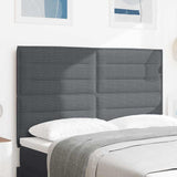 vidaXL LED Headboard with LED Strip Lights Light Grey 80 cm Polyester