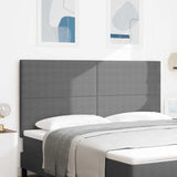 vidaXL LED Headboard with LED Strip Lights Light Grey 80 cm Polyester