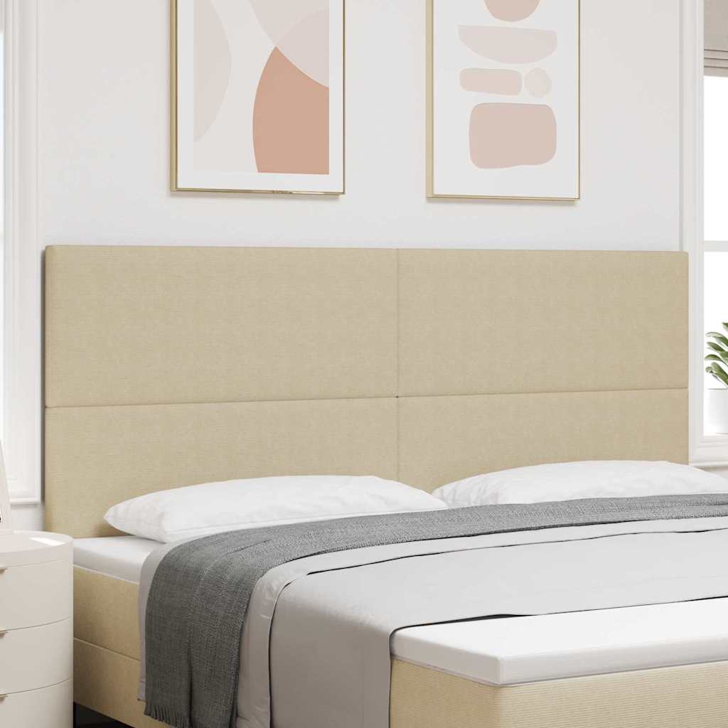 vidaXL LED Headboard with LED Strip Lights Light Grey 80 cm Polyester