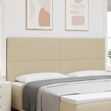 vidaXL LED Headboard with LED Strip Lights Light Grey 80 cm Polyester