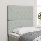 vidaXL LED Headboard with LED Strip Lights Light Grey 80 cm Polyester