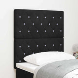vidaXL LED Headboard with LED Strip Lights Light Grey 80 cm Polyester