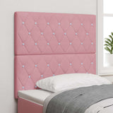 vidaXL LED Headboard with LED Strip Lights Light Grey 80 cm Polyester
