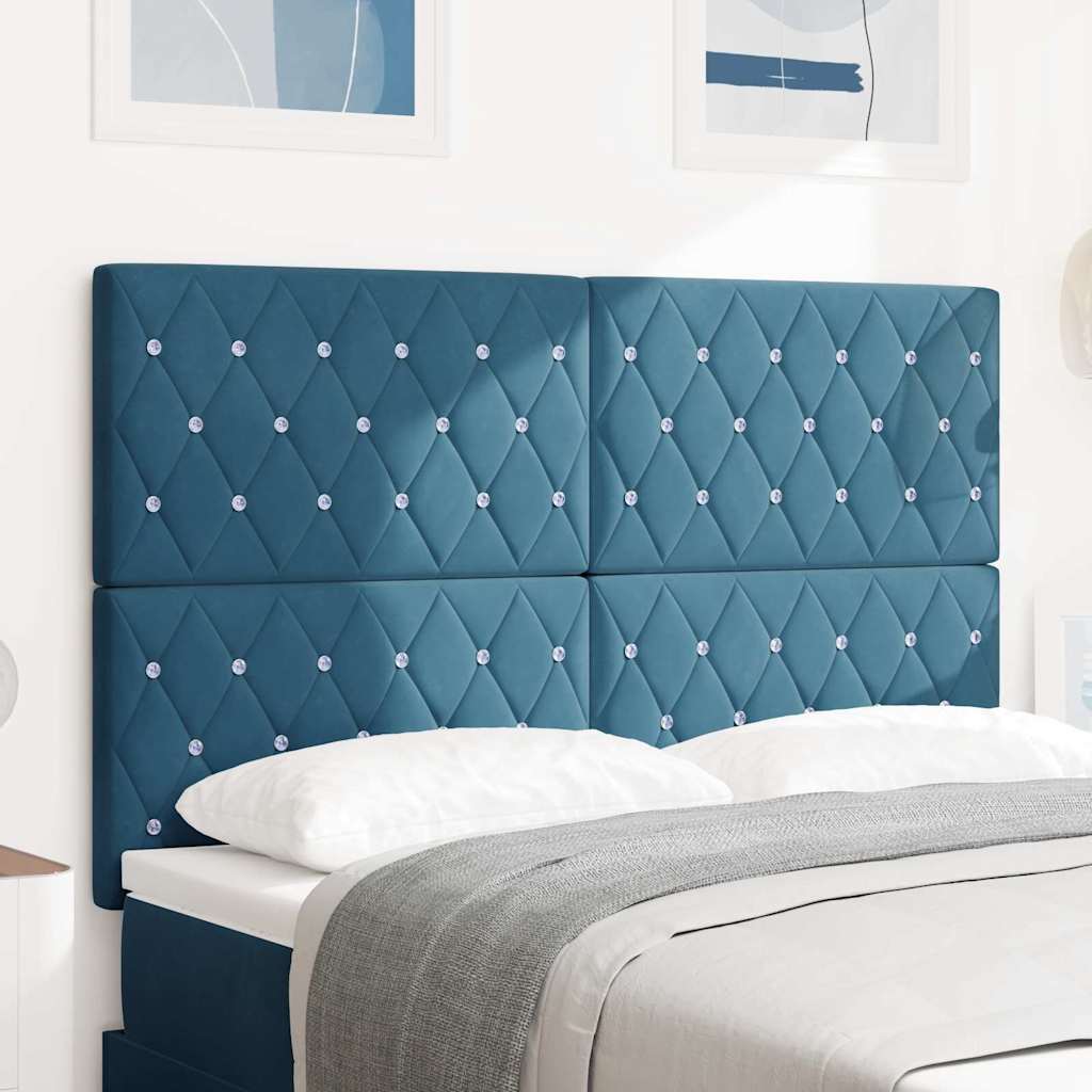 vidaXL LED Headboard with LED Strip Lights Light Grey 80 cm Polyester