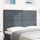 vidaXL LED Headboard with LED Strip Lights Light Grey 80 cm Polyester
