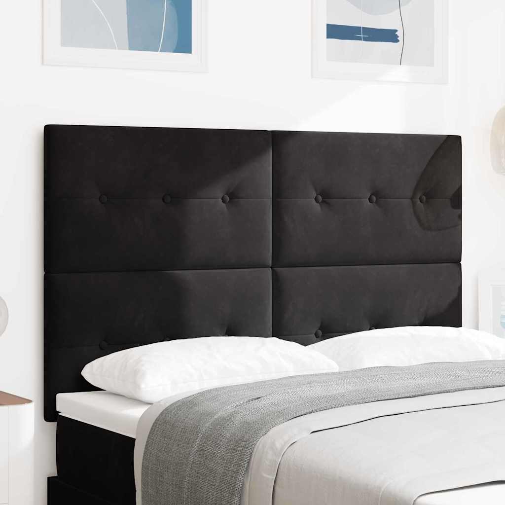 vidaXL LED Hoofdbord met LED -striplichten Lichtgrijs 80 cm Polyester