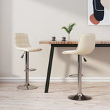 vidaXL Barkrukken 2 st stof lichtgrijs