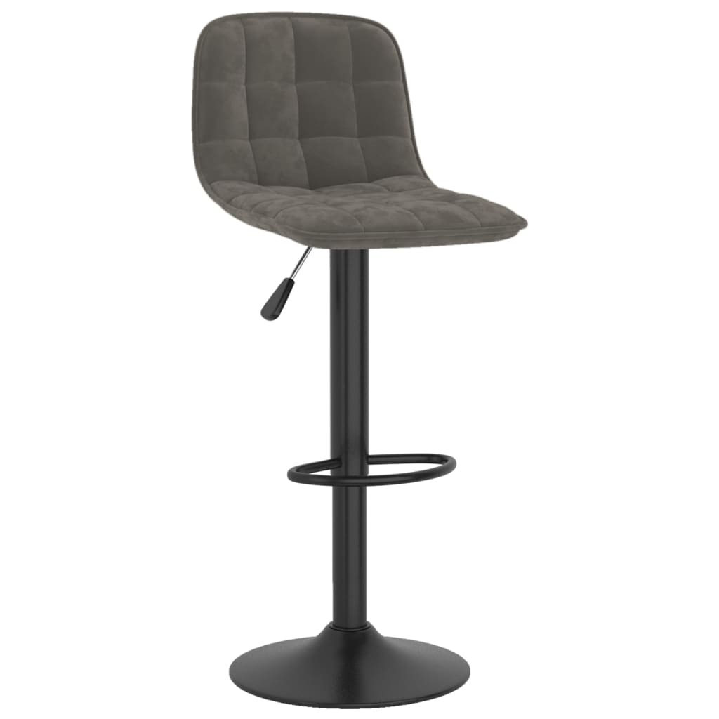 vidaXL Barkruk fluweel zwart