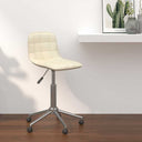 vidaXL Swivel Dining Chair Fabric Cream