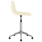 vidaXL Swivel Dining Chair Fabric Cream