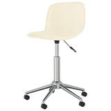 vidaXL Swivel Dining Chair Fabric Cream