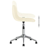vidaXL Swivel Dining Chair Fabric Cream